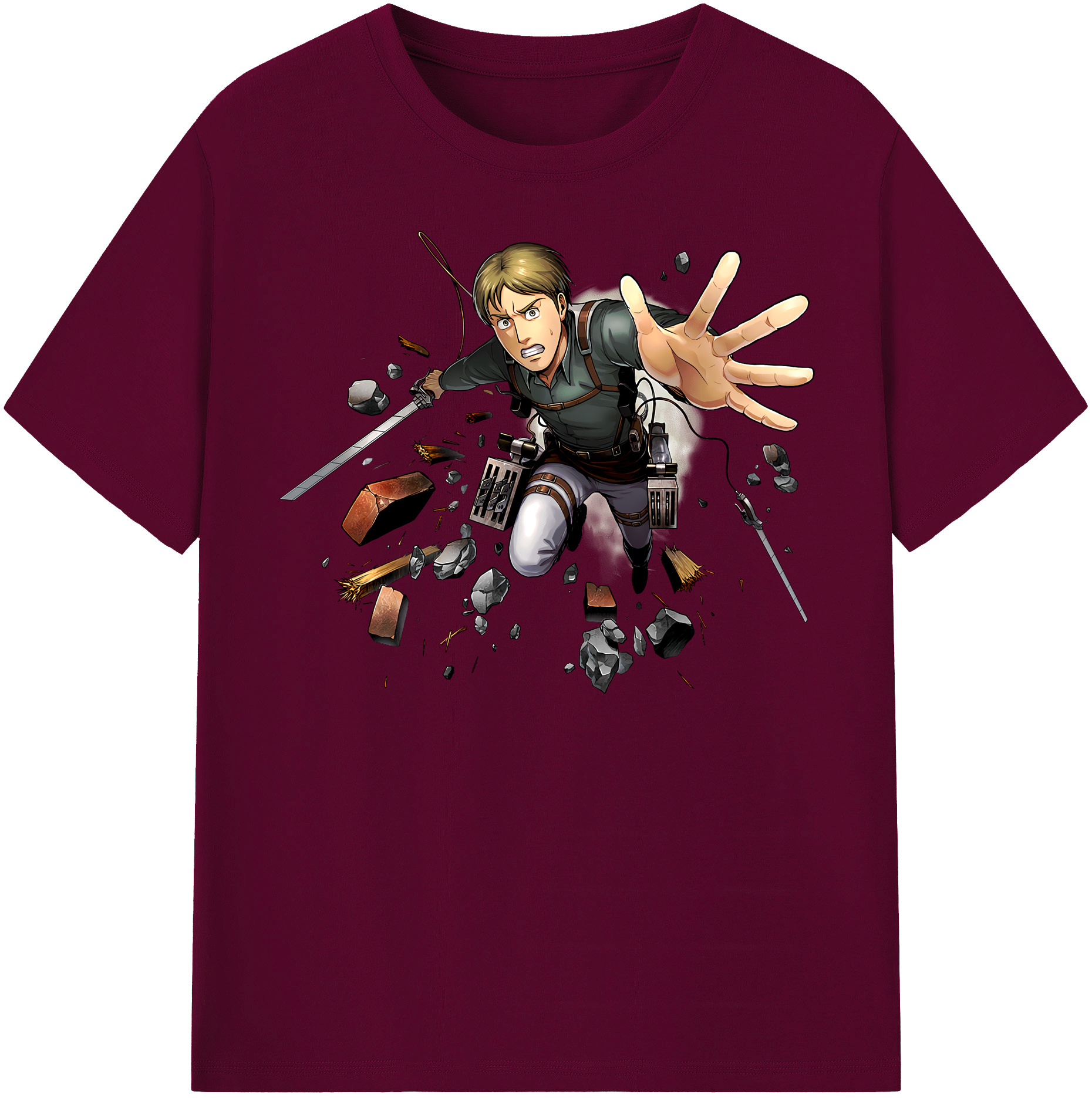 （画像用） 進撃の巨人 Attack on Titan レディースカジュアルプリントTシャツ（綿100％）
